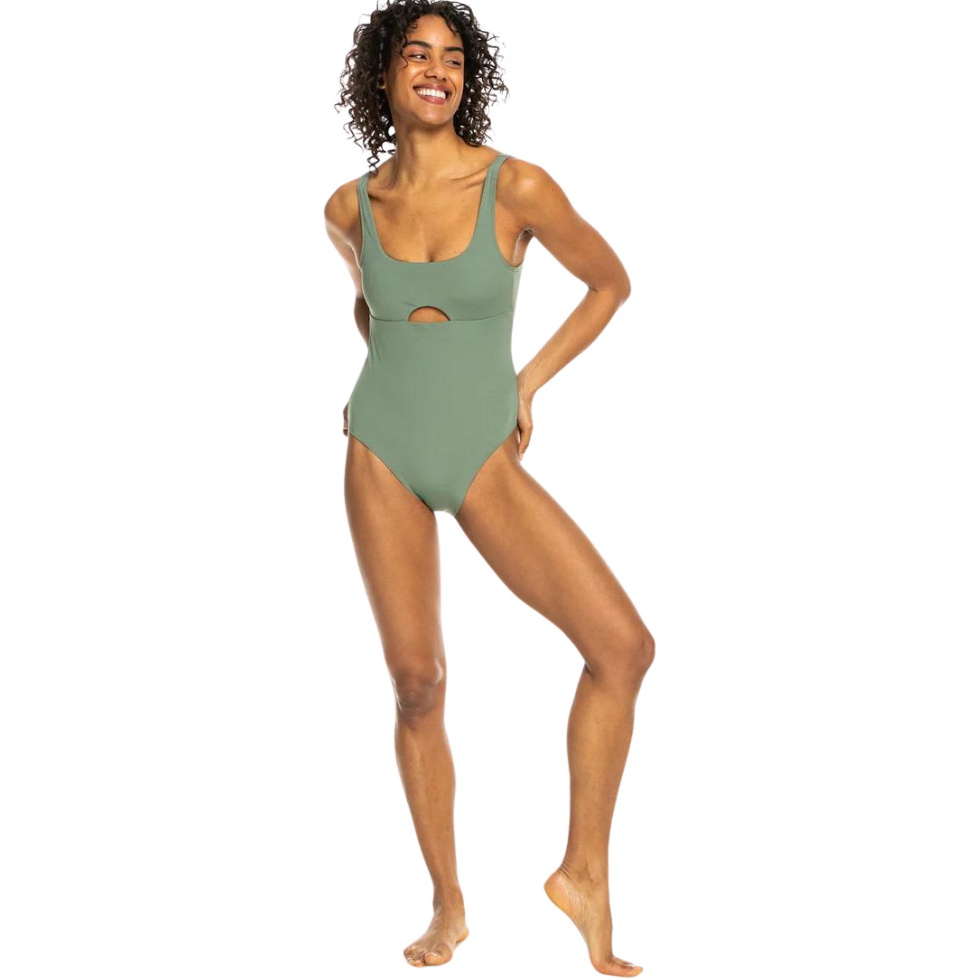 Roxy Pro Het Eendelige Zwempak Met Dubbele Lijn ERJX103588 - Agave Green